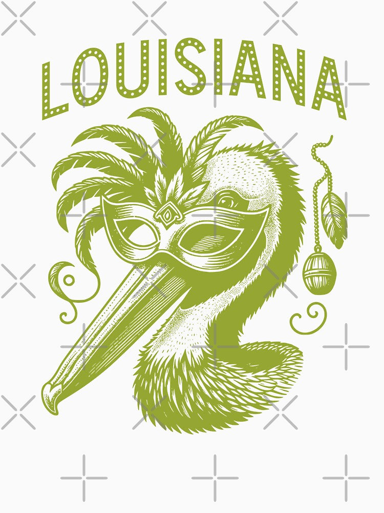 Mardi Gras Pelican - VINTAGE Louisiana Spirit by justyna-s28