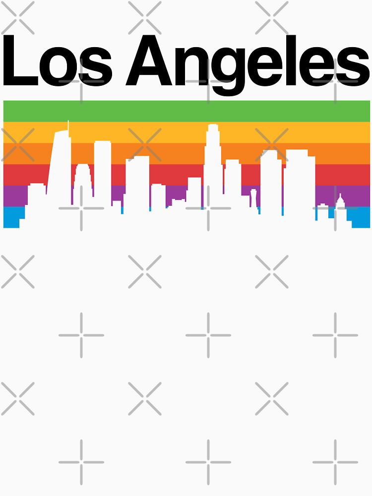 Los Angeles Skyline, Color Gradient - White by DionBlaster