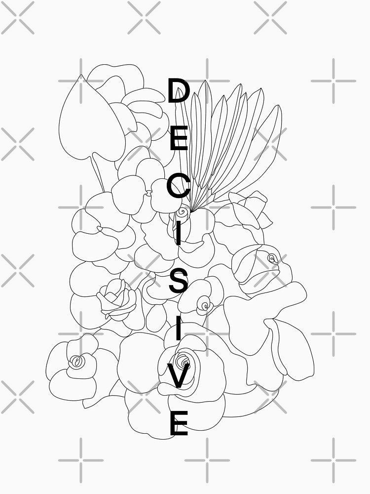Decisive Floral Line Art by wallflowerbee