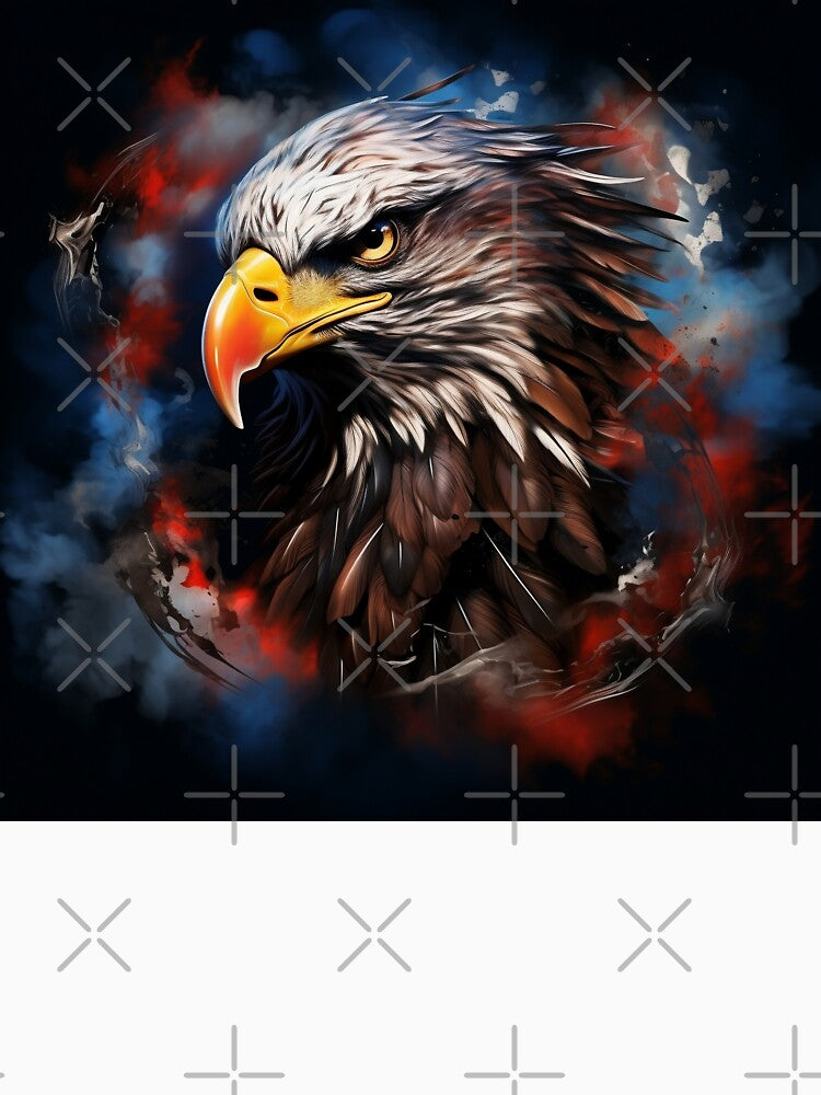 patriotic american flag print by dcrc