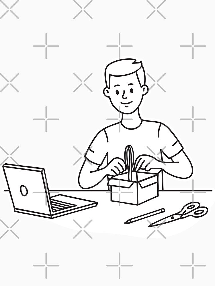 Person Unboxing Package Near Laptop by rasagamastore