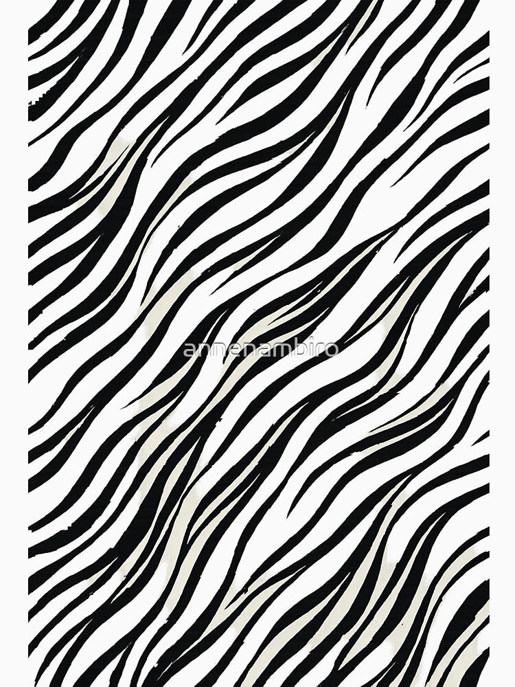 Elegant Zebra Animal Print Transparent Background by annenambiro
