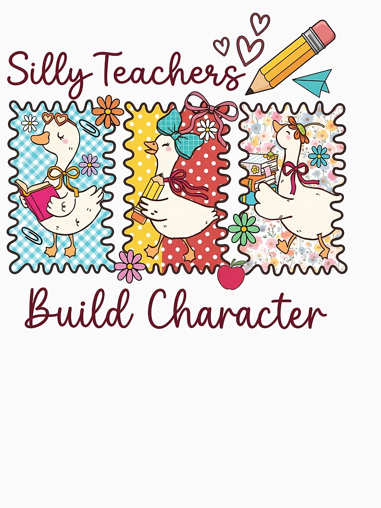 Silly Teachers Build Character Funny Teacher Life by KroghDs