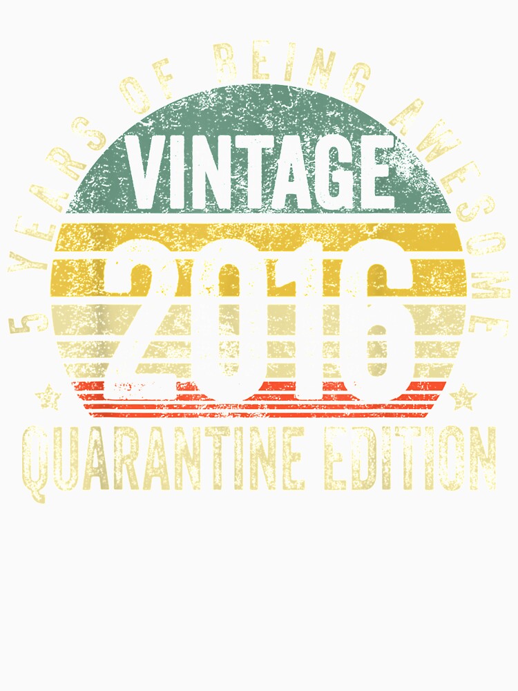 5th Birthday Retro Limited Edition 2016 Quarantine Birthday by ninapfvu