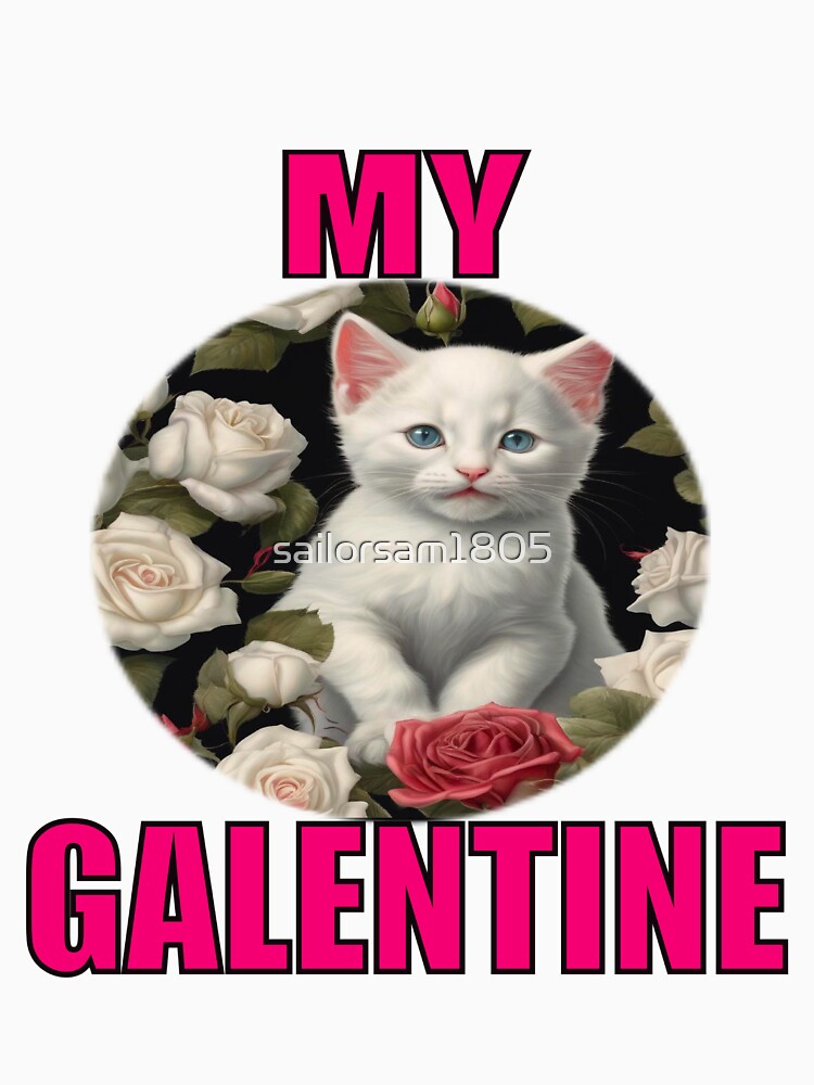 Soft Super Cute kitten on Galentines day and Galentines party, gift idea for Galentines day by sailorsam1805