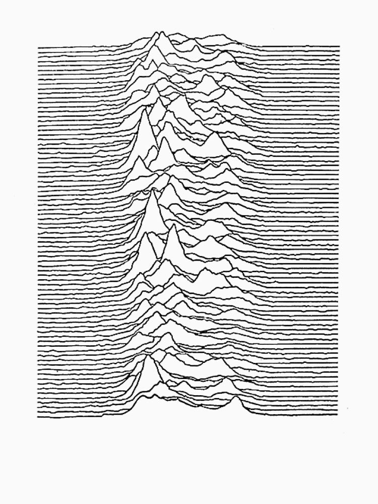 white wave unknown pleasures by SamMedhurst