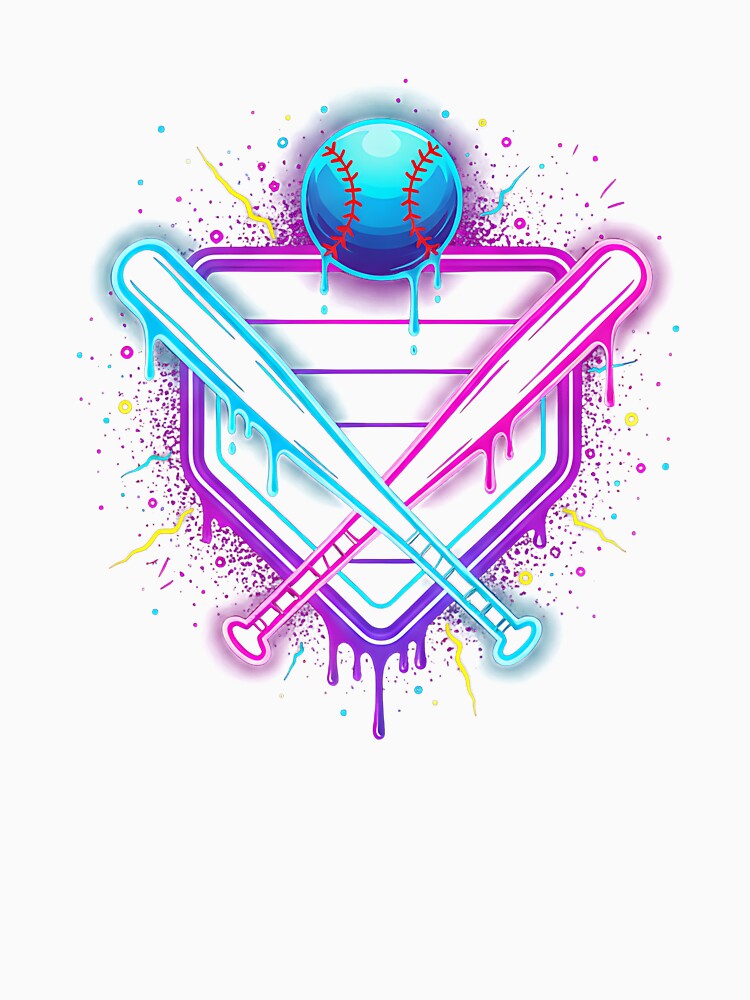 Baseball Dripping Ice Cream Drip Youth Boys Baseball by facegm