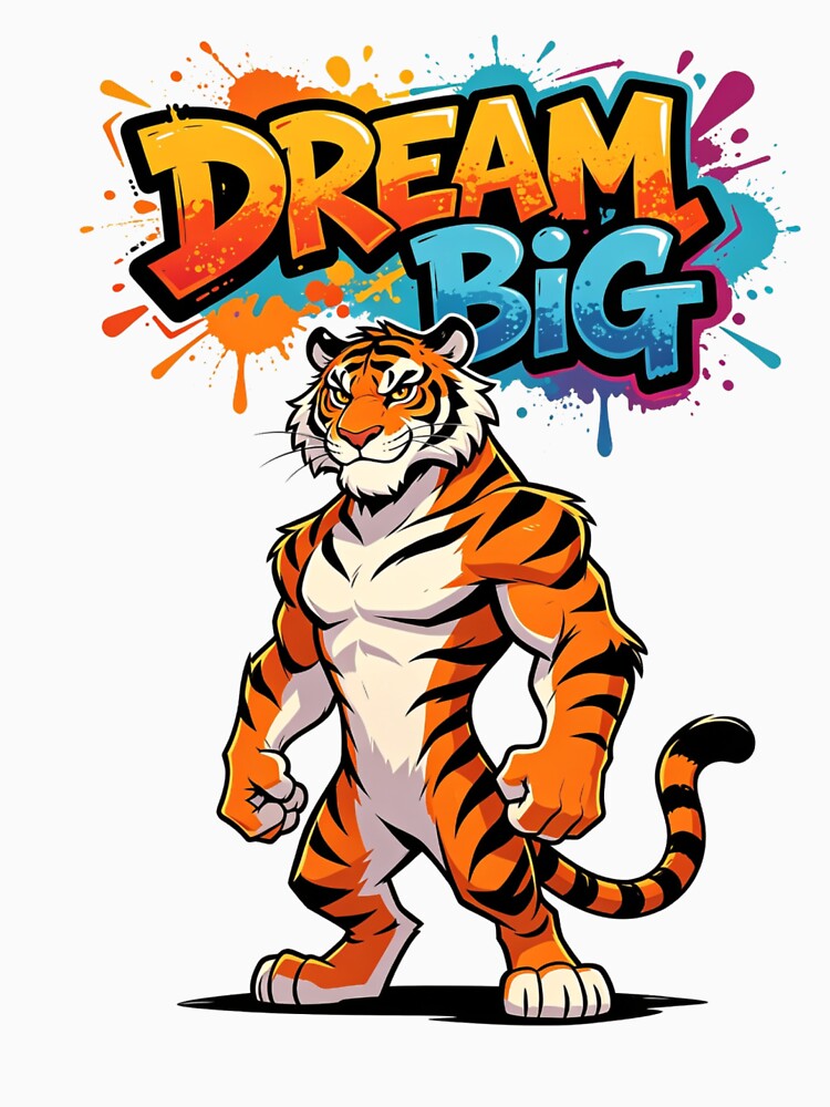 Dream Big Tiger Street Graffiti by LINSSEX Style • Urban & Sport Streetwear