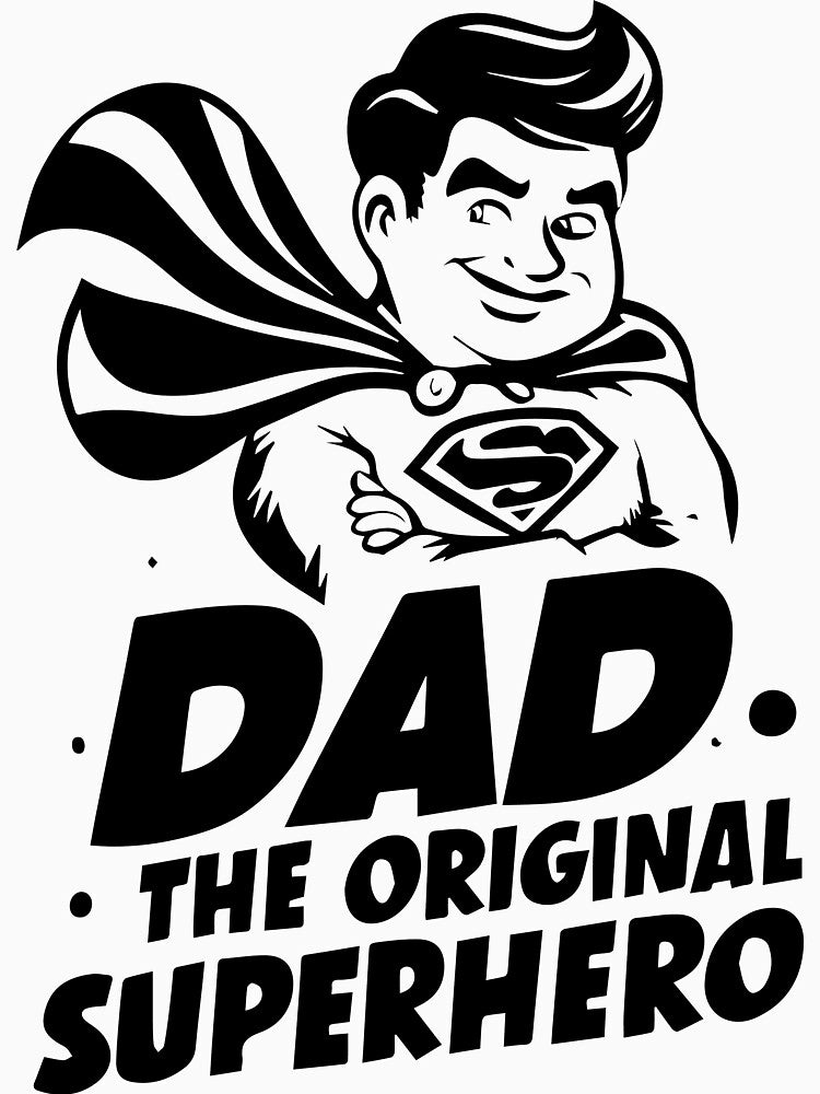 Vintage Super Dad: The Original Superhero Tee - Perfect Father's Day Gift! by Brian Hibbs