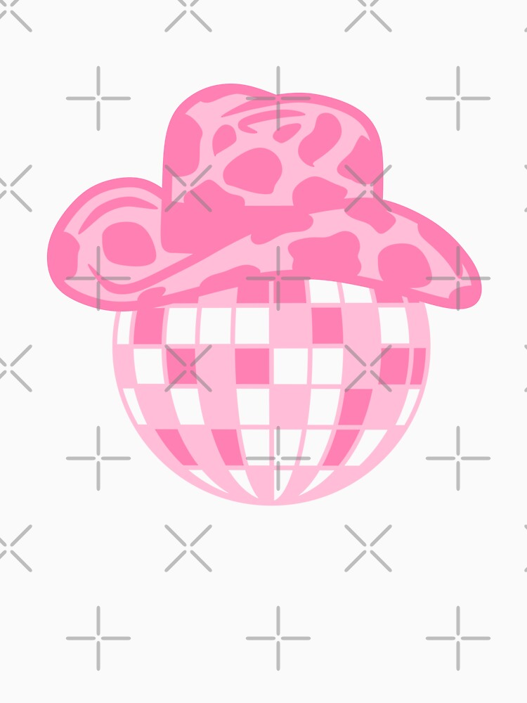 Cowboy Hat Pink Disco Ball by dottiedigitals