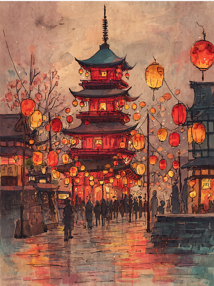 Traditional Japanese Festival Art by bapupa