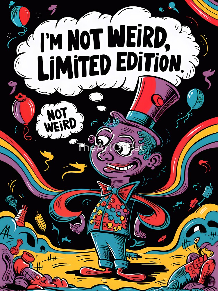 Funny Guy With The Quote I'm Not Weird, Limited Edition by TheArtOfPat