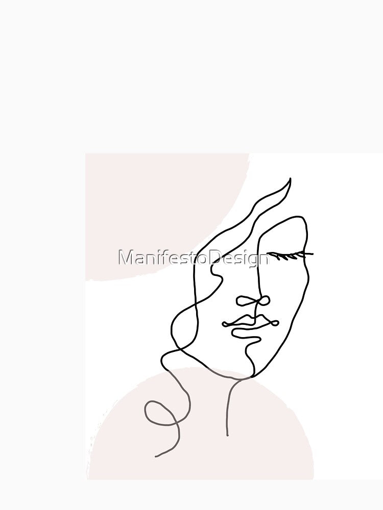 Hand Drawn Abstract Line Art Face by ManifestoDesign