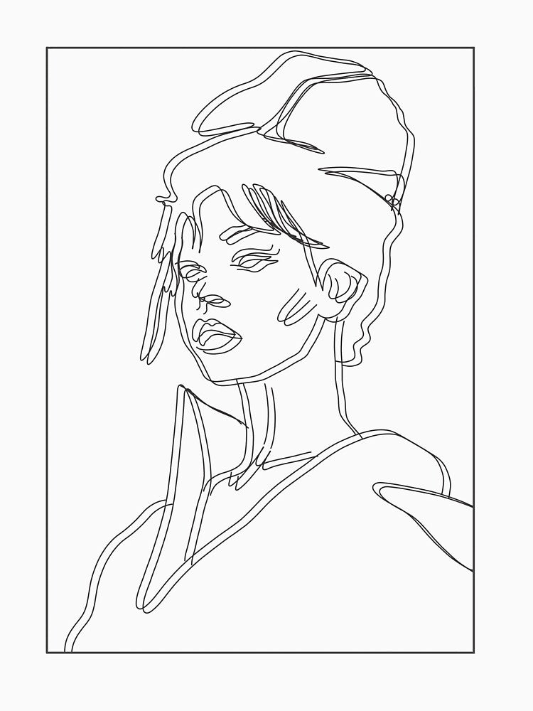 Distorted Woman Line Art by DistortedLife