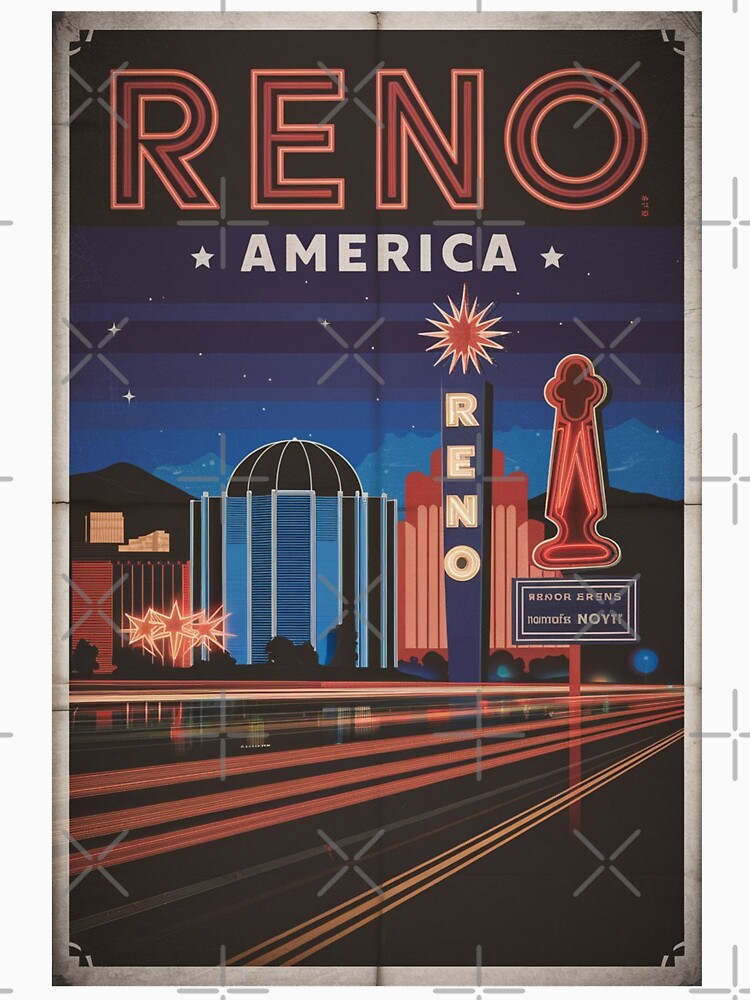 Reno Vintage Travel Poster by TravelerRat