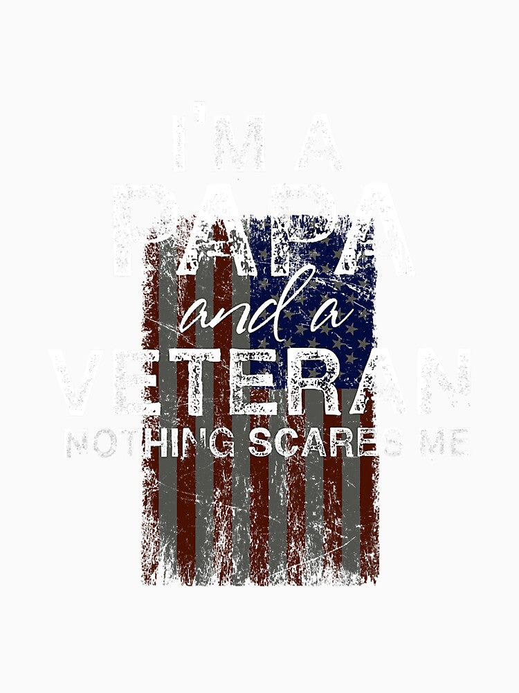 Veteran Papa Military Us Patriotic by NeverLoseSF