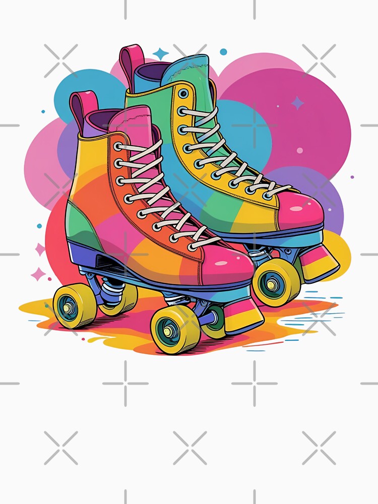 70s Retro Colorful Roller Skates Vibes by Art-Design-EM