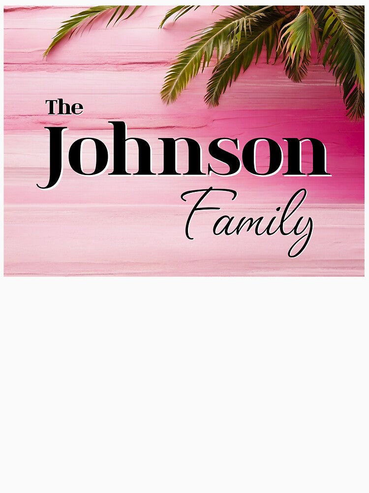 Unique Personalized Johnson Pink Tropical Gift by PinkGoddessLove