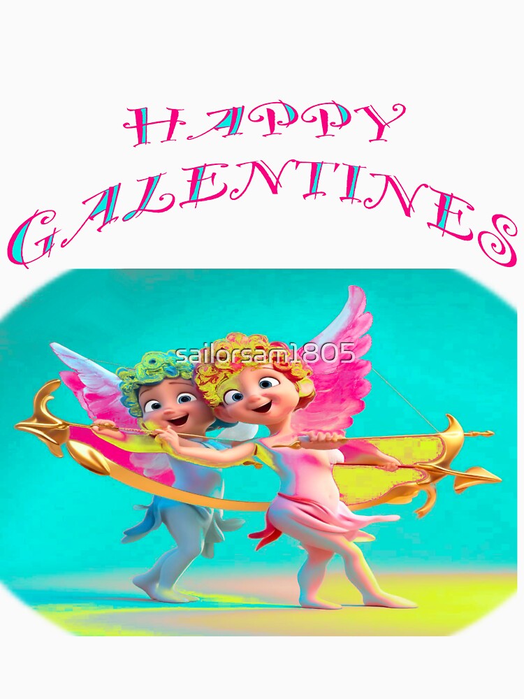 A Cartoon Happy Galentines card, perfect gift idea for Galentines day by sailorsam1805