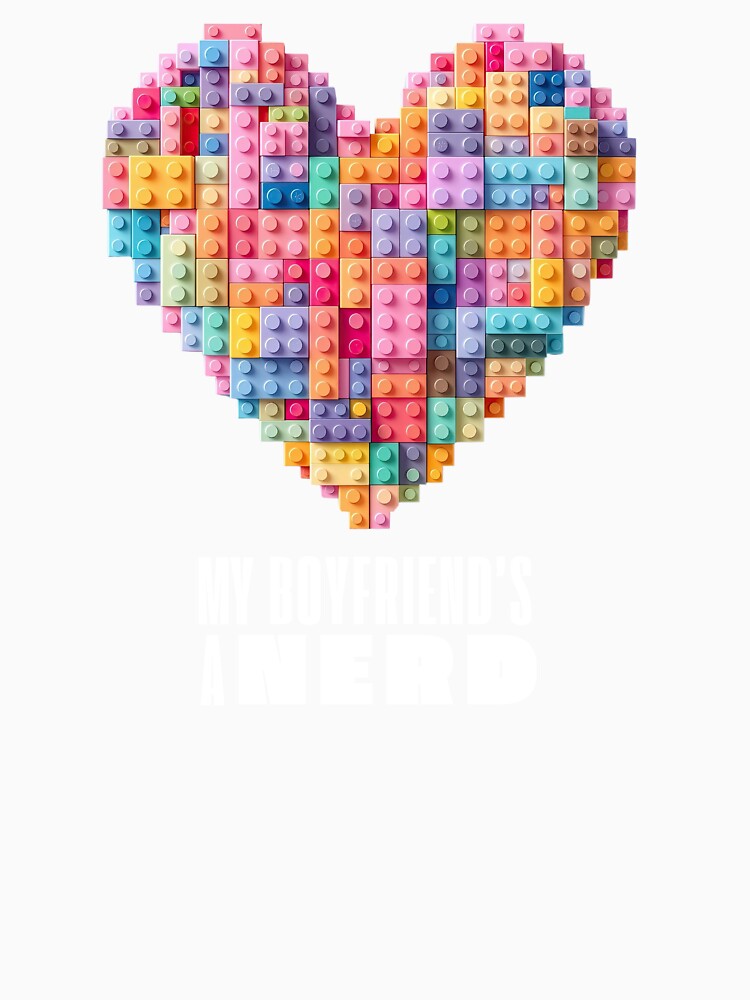 Blocks Heart Colorful Nerd Boyfriend Valentine by SStarDesigns