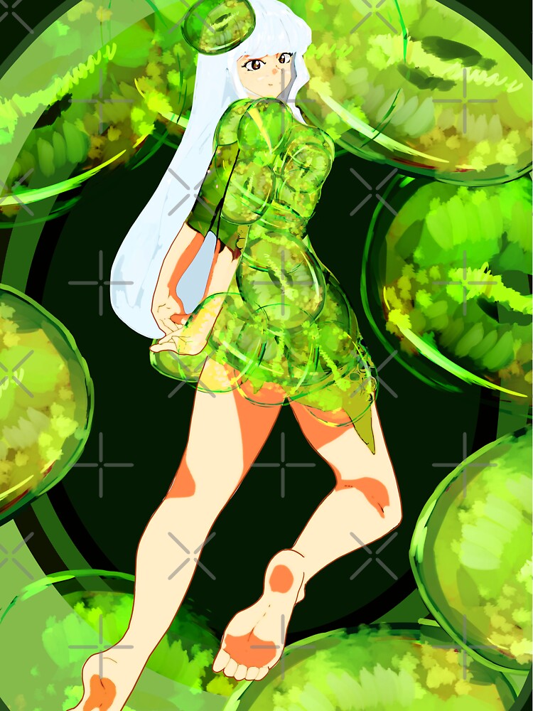 A smiling girl wearing clothes made of grapes by lovegirlsfanta