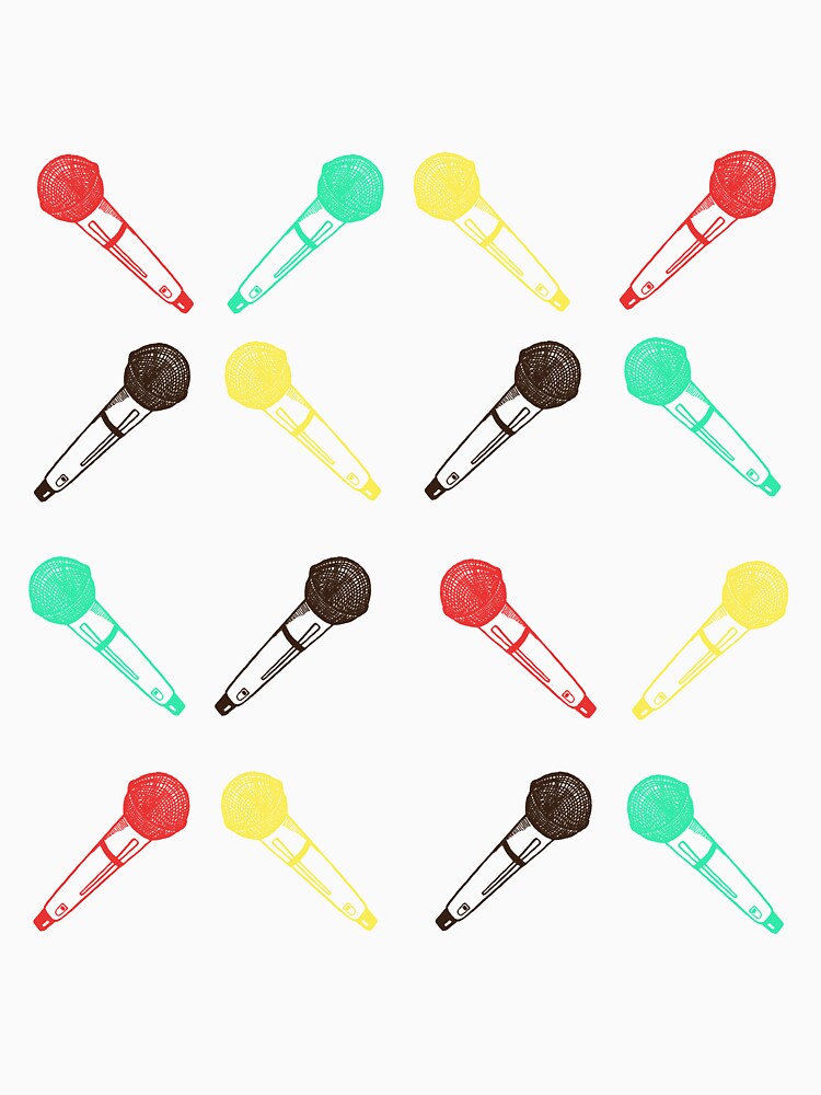 Hand drawn microphone pattern - colorful by PBerry