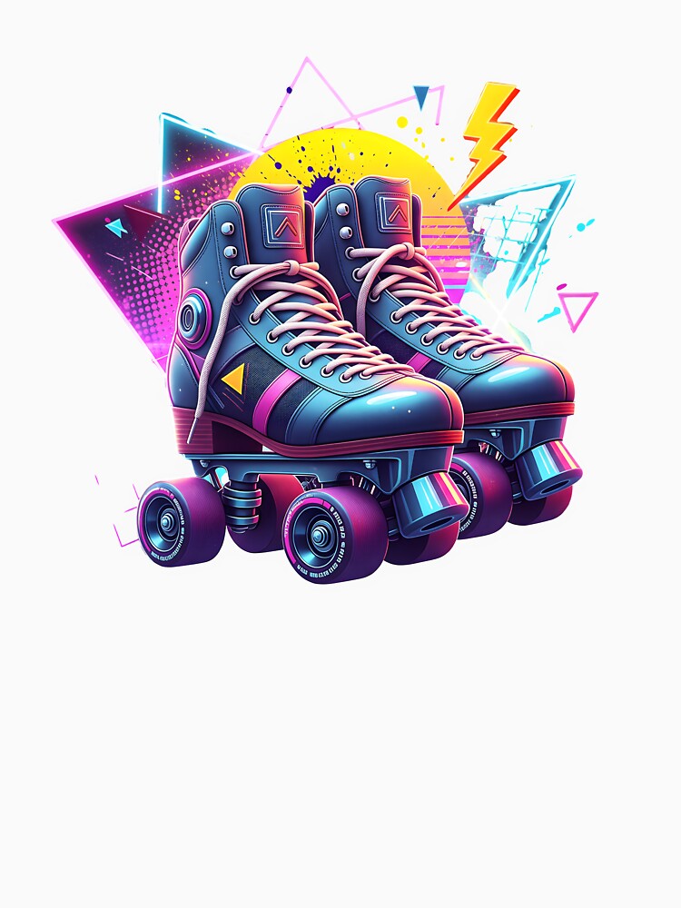 Retro Roller Skates – Funky 80s Neon Vibes by Cullinan Art