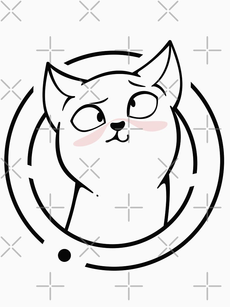 Close Up Silly Cat Face by cartoonice