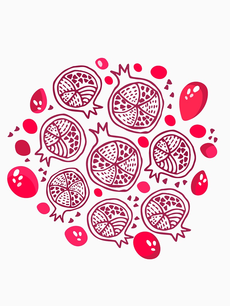 Pomegranate doodle print by Capictures