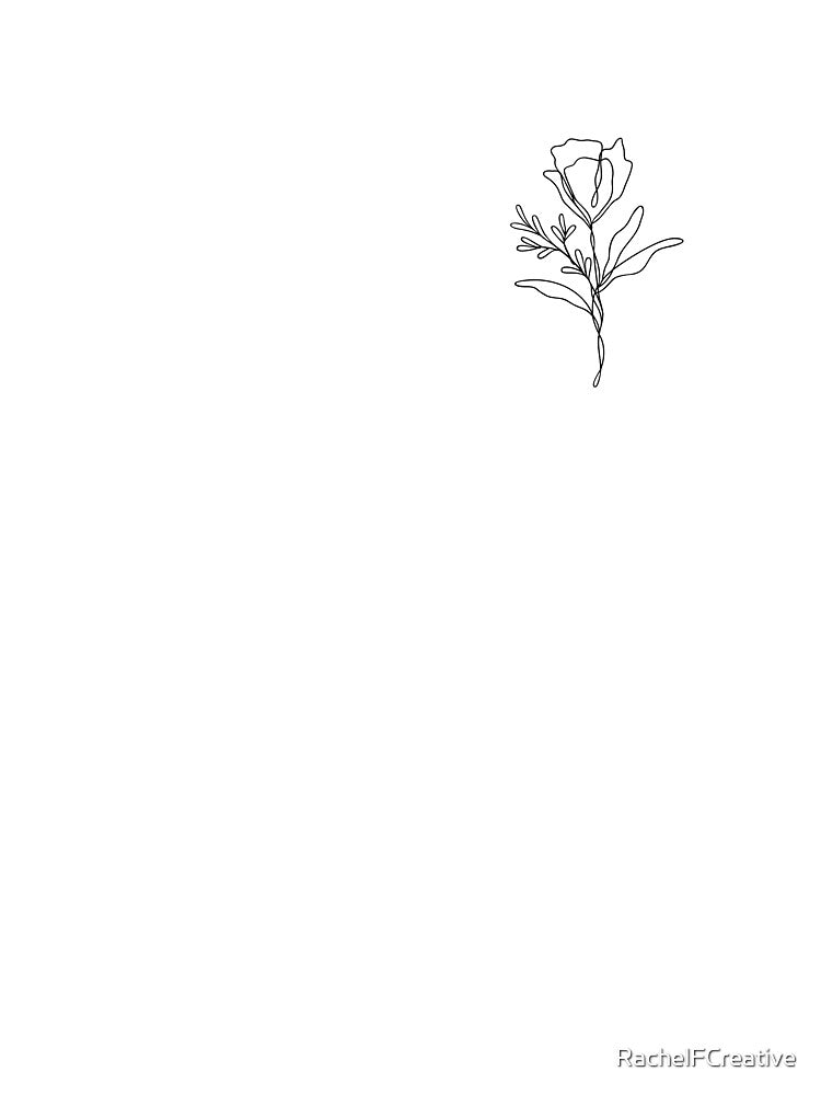 Wildflower Botanical Lineart | Elegant Floral Design by RachelFCreative