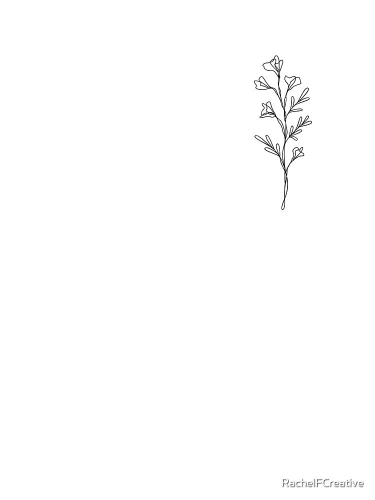 Wildflower Botanical Line Art | Elegant Floral Leafy Design by RachelFCreative