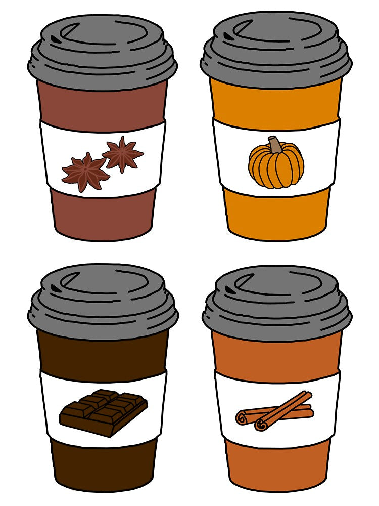 Fall Latte Pattern by Meme Economy