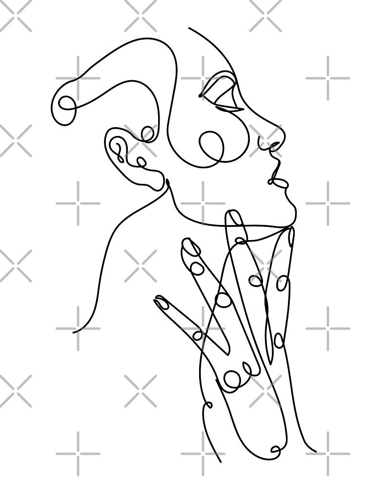 Woman Face - One Line Art by Valeria-Art