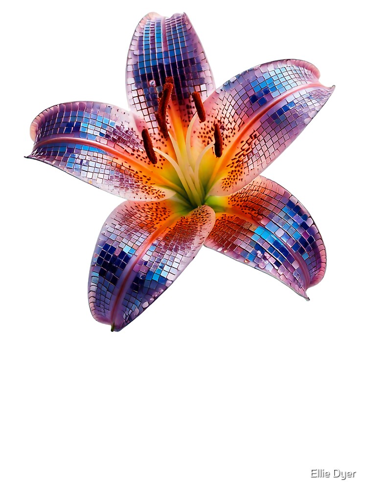 Purple Tiger Lily Disco Ball Flower by Ellie Dyer