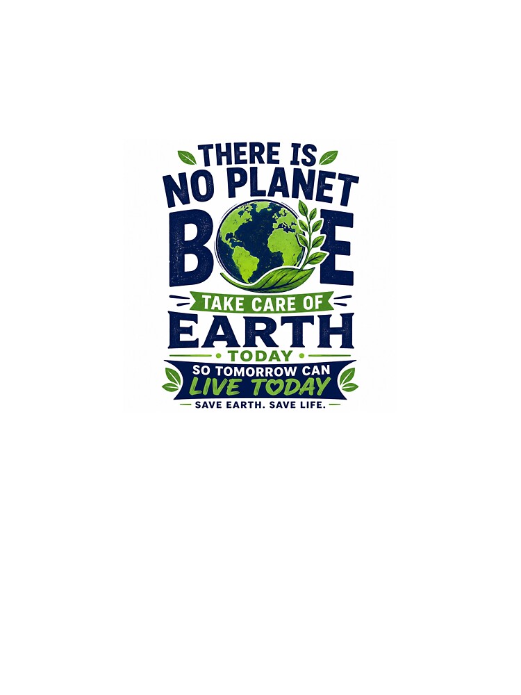 No Planet B Earth Day Sustainable Living Quote Art by PrintableArt123