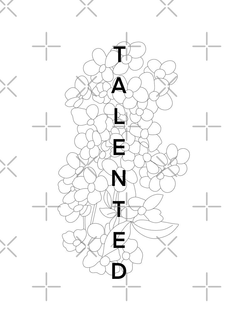 Talented Floral Line Art by wallflowerbee