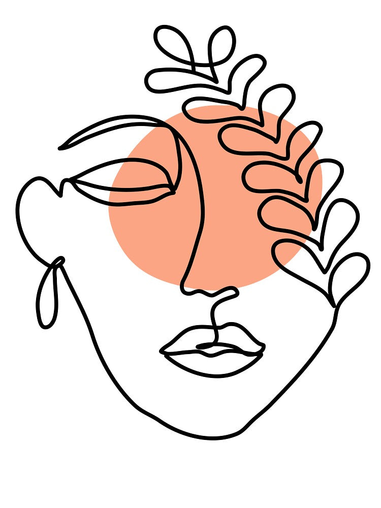 Minimalist One Line Woman Face Drawing – Elegant Continuous Line Art by Kayshies8120