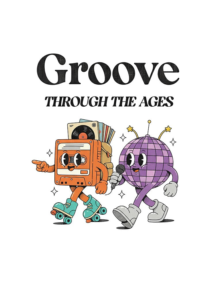 Groove Through Ages Retro Cassette Disco Ball Mascot by HoopeStylee