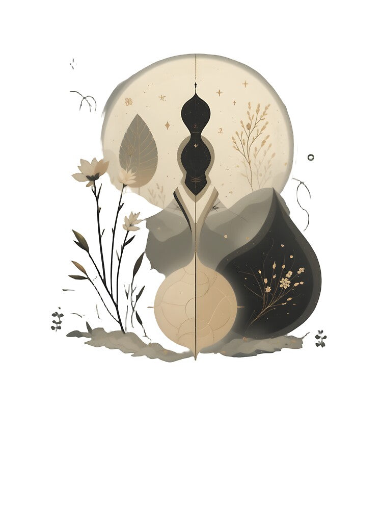 Mystical Nature Geometry – Minimalist Botanical Art. by SalahuTheBoss