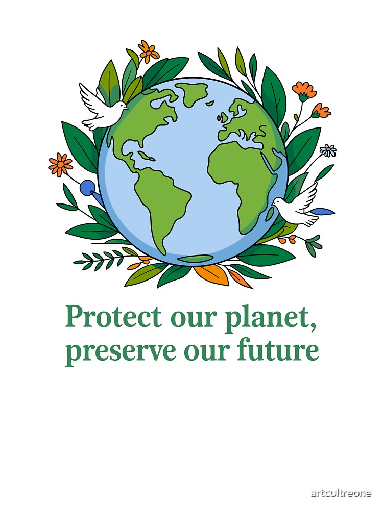 Protect Our Planet, Preserve Our Future Environmentalist Earth Day Sustainability by artcultreone