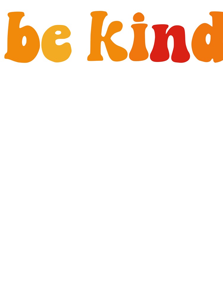Be Kind Retro Sunset Orange Horizontal Typography by Vision Crafted