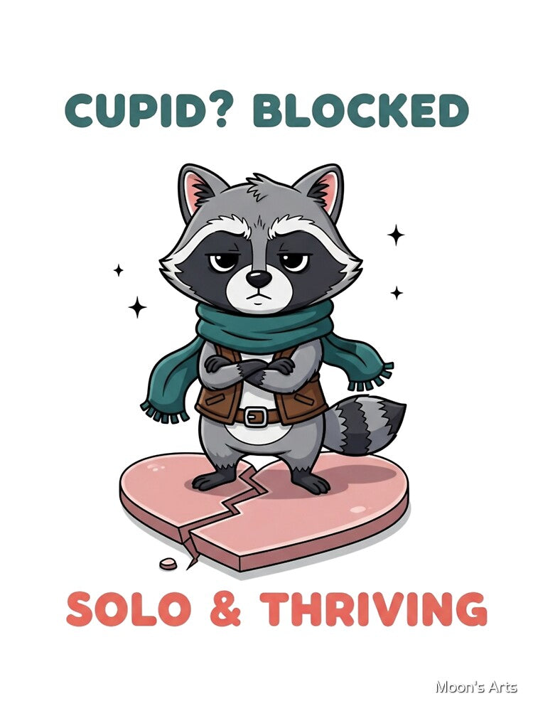 Cupid Blocked — Solo & Thriving Raccoon Anti Love Meme by Moon's Arts