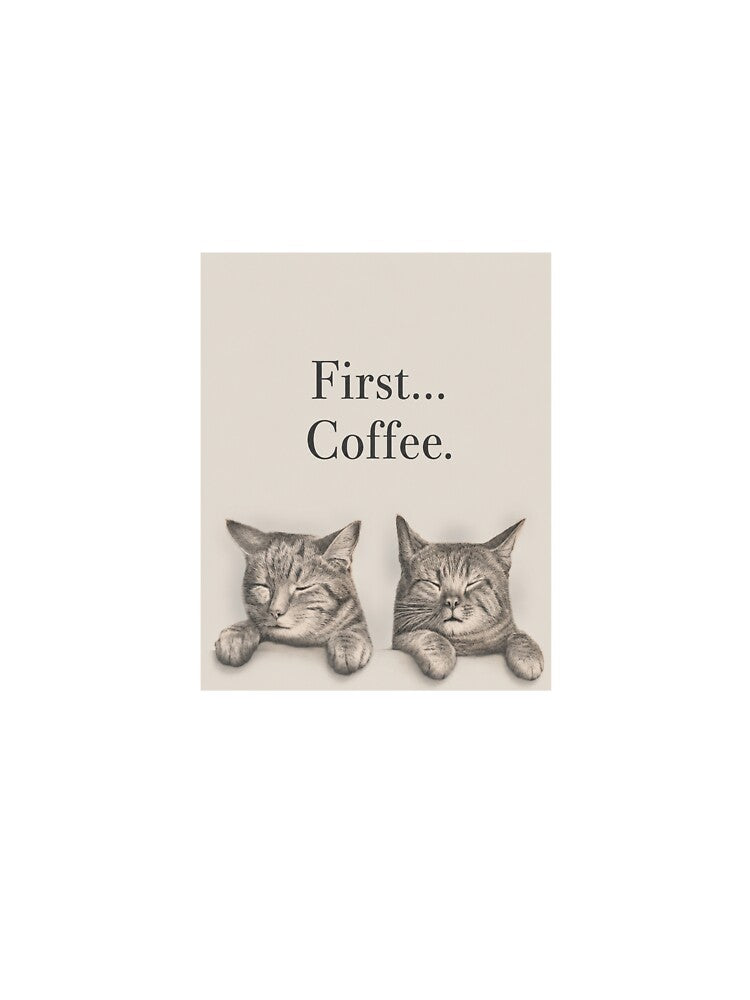 First Coffee Post Card by surfingplatypus