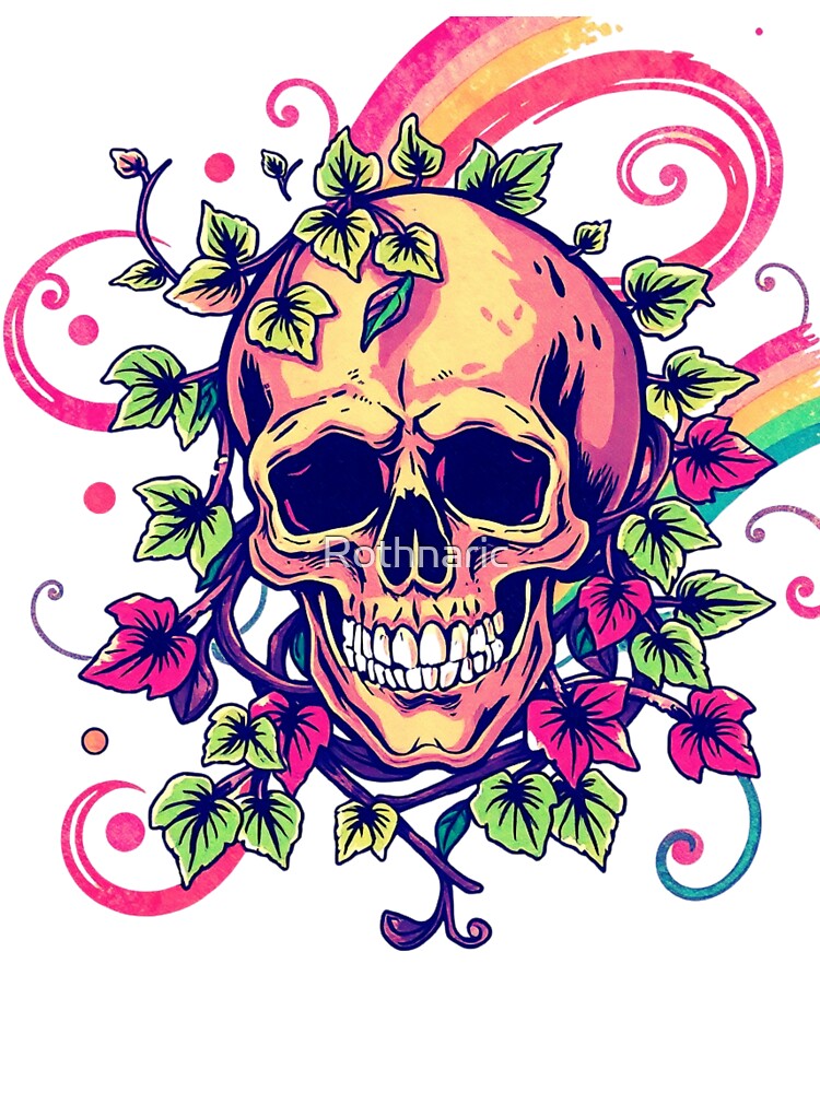 Rainbow Rebirth Skull by Rothnaric
