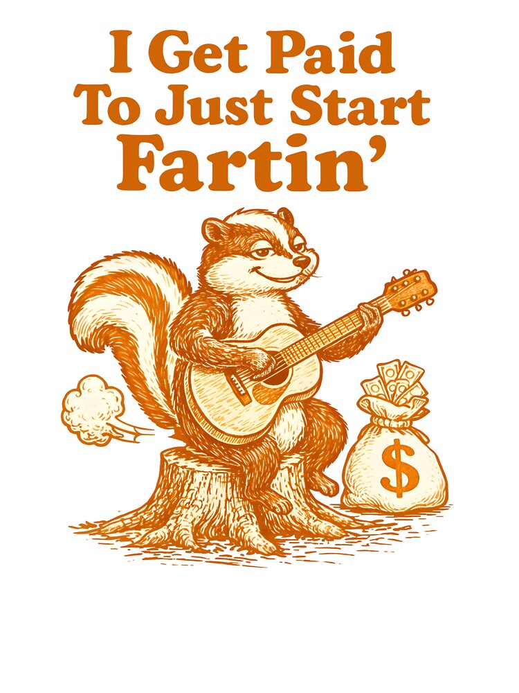 I Get Paid To Just Start Fartin' – Funny Retro Squirrel Guitar Vintage Design by Senkov