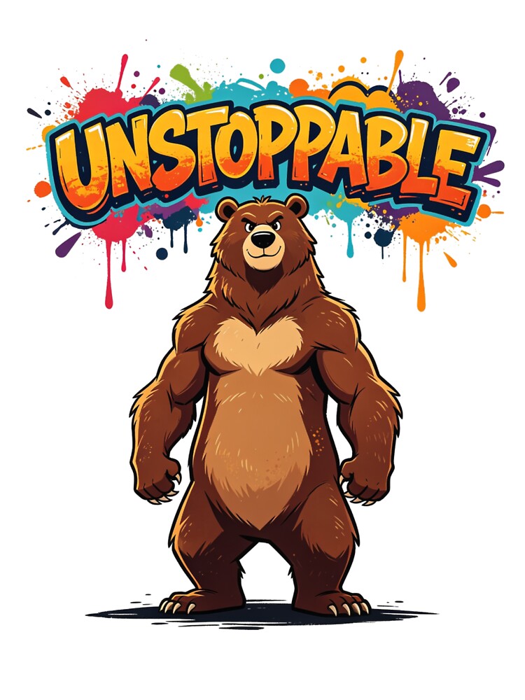 Unstoppable Bear Indomitable Power by LINSSEX Style • Urban & Sport Streetwear