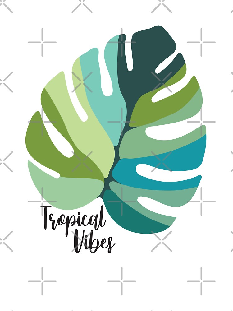Boho Monstera Leaf Tropical Vibes by colormepixels