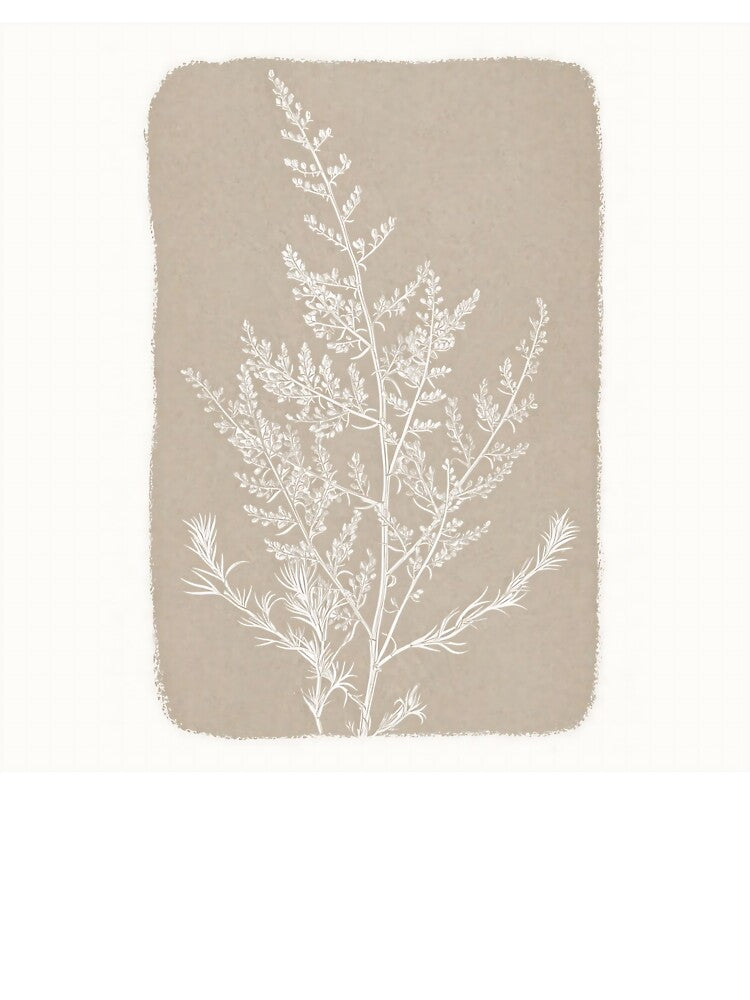 Minimal Botanical Wall Art Beige Neutral Plant Print Vintage Floral Line Art Aesthetic Nature Poster by GaneshHilam