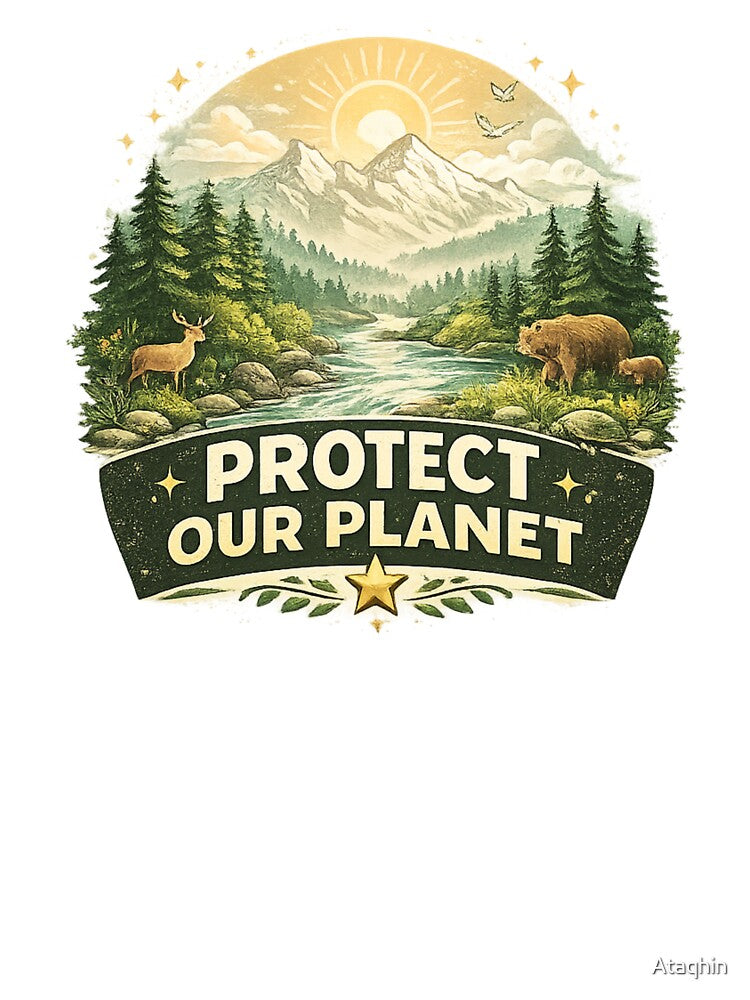 Protect Our Planet – Nature Environment Earth T-Shirt Design by Ataqhin