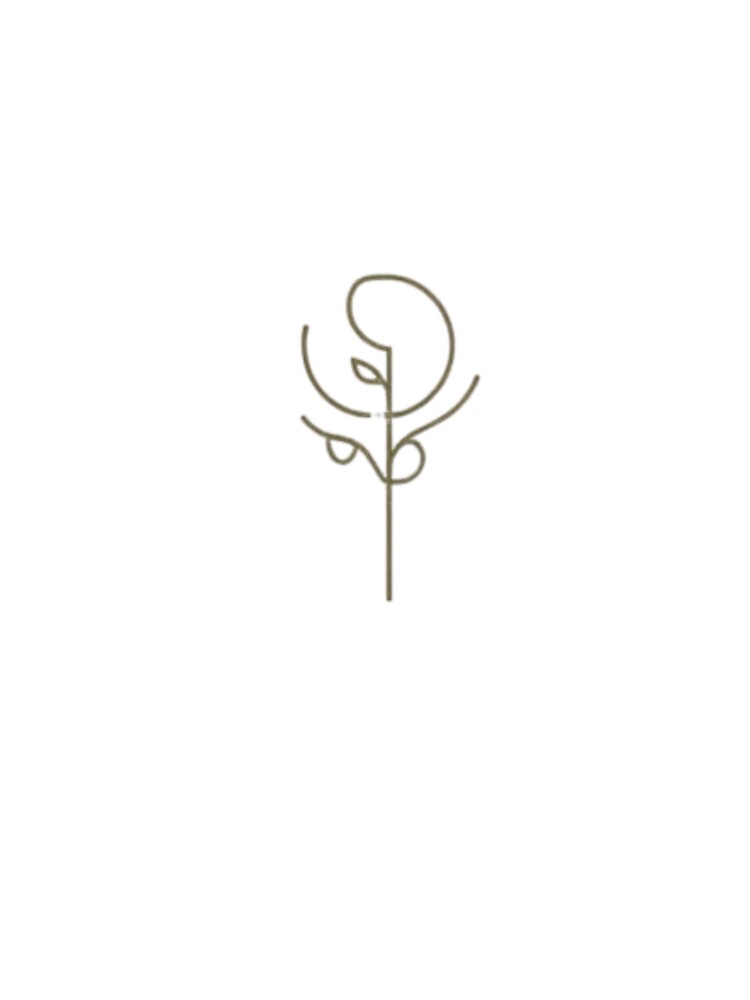 One Line Rose Stem Elegant Dark Minimalist Botanical Art by MoonAndMossStudio